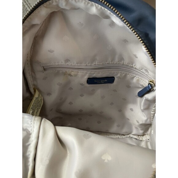 Kate Spade New York Backpack Womens Size Medium Nylon Zip Baby Blue - Picture 9 of 16